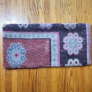 Turkish Rug Floral Pillow Long 12 x 24 Boho
